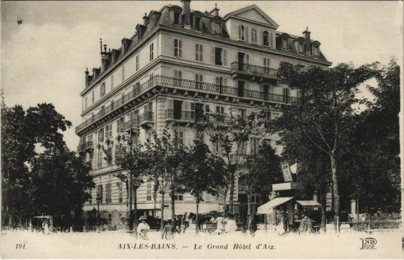 Carte postale ancienne Aix-les-Bains Le Grand Hotel d'Aix à Aix-les-Bains