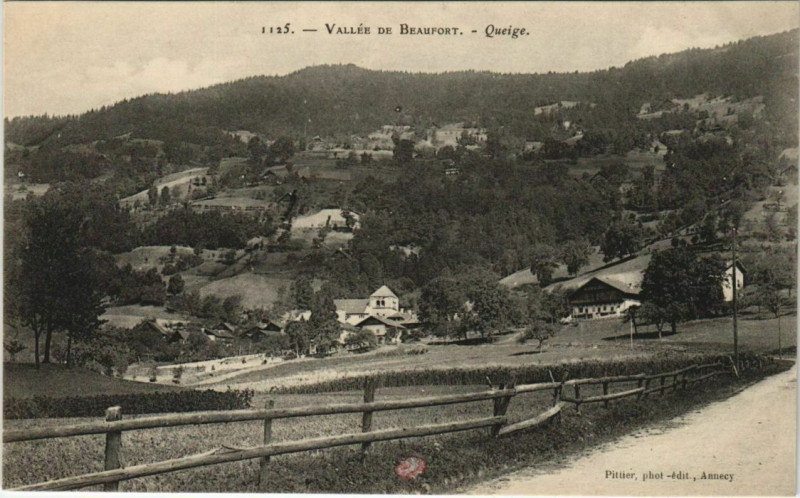 Carte postale ancienne Quiege Panorama - Vallee de Beaufort à Beaufort