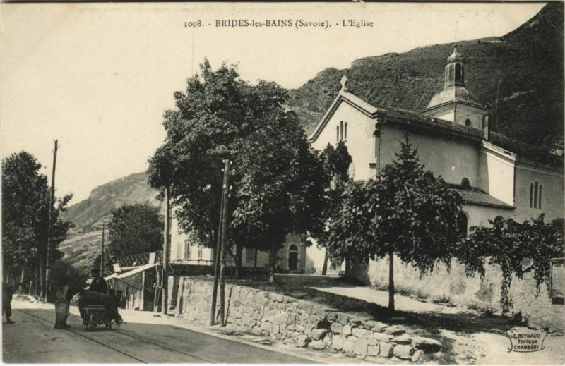 Carte postale ancienne Brides-les-Bains L'Eglise à Brides-les-Bains