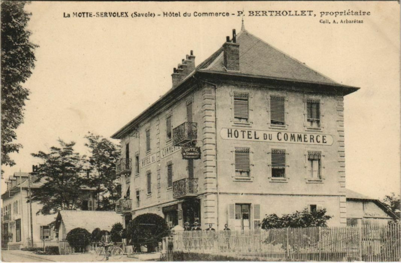 Carte postale ancienne La Motte-Servolex Hotel du Commerce à La Motte-Servolex