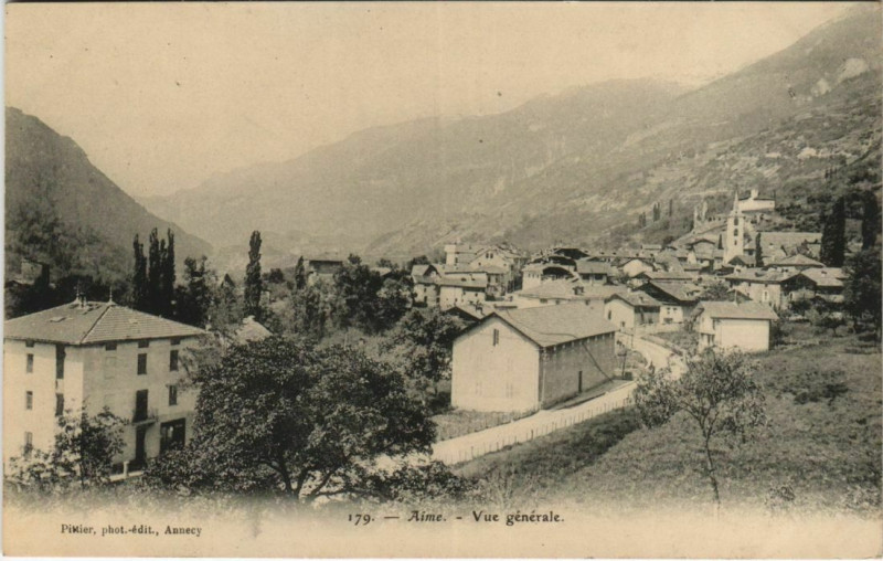Carte postale ancienne Aime Vue Generale