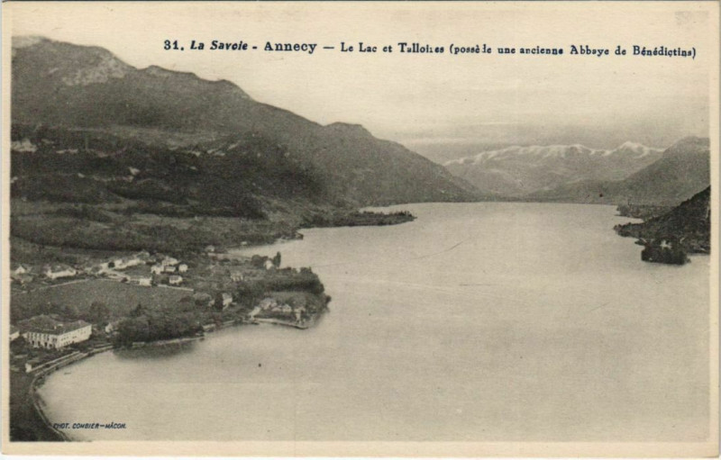 Carte postale ancienne Annecy Le Lac et Talloires