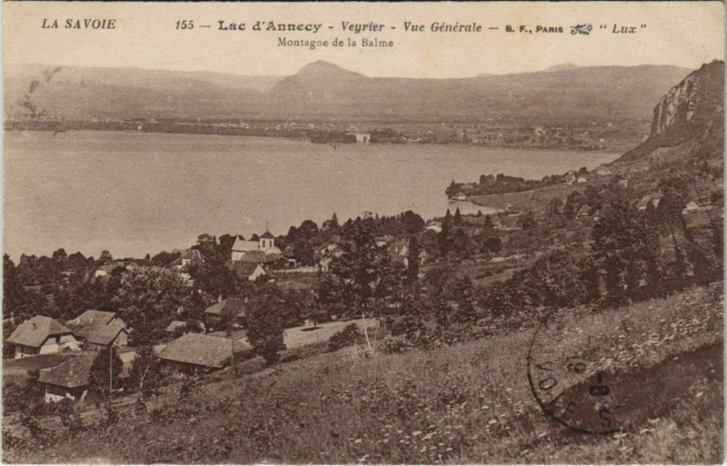 Carte postale ancienne Veyrier Vue Generale - Lac d'Annecy