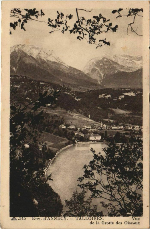 Carte postale ancienne Talloires Vue de la Grotte des Oiseaux