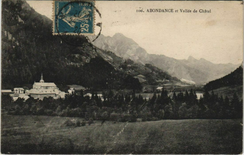 Carte postale ancienne Abondance et Vallee de Chatel
