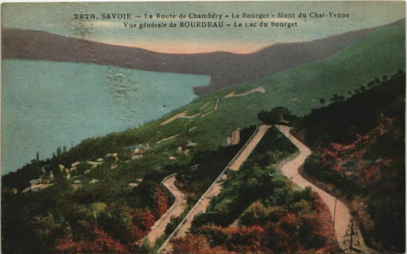 Carte postale ancienne Bourdeau Vue Generale - Le Lac du Bourget à Bourdeau