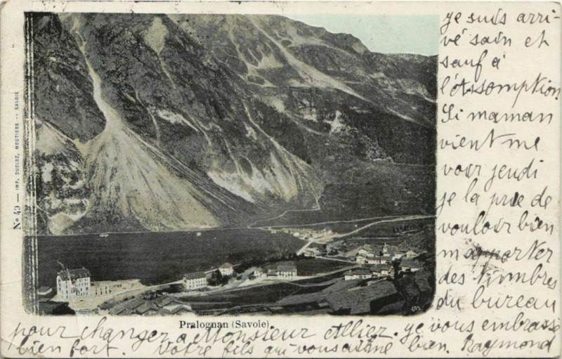 Carte postale ancienne Pralognan-la-Vanoise Vue Generale à Pralognan-la-Vanoise