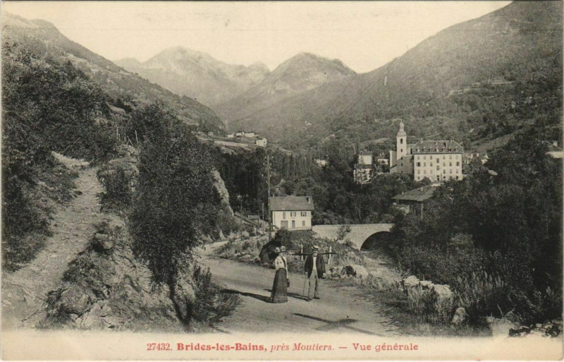 Carte postale ancienne Brides-les-Bains Vue Generale à Brides-les-Bains