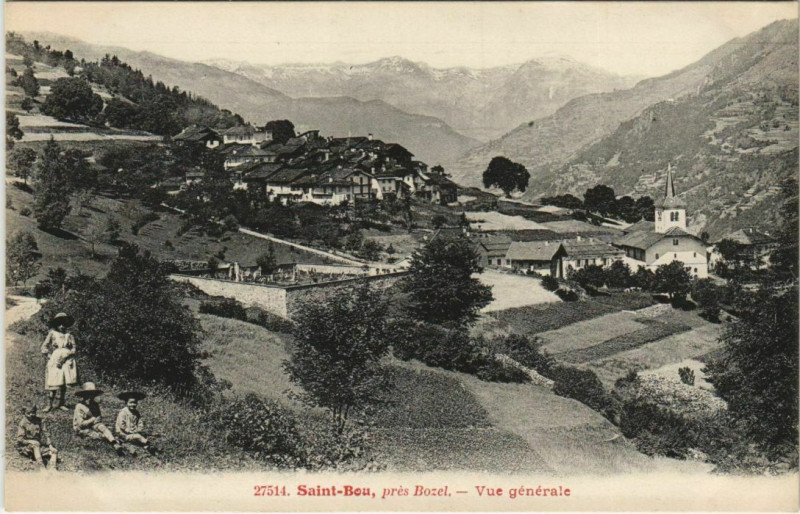 Carte postale ancienne Saint-Bou Vue Generale