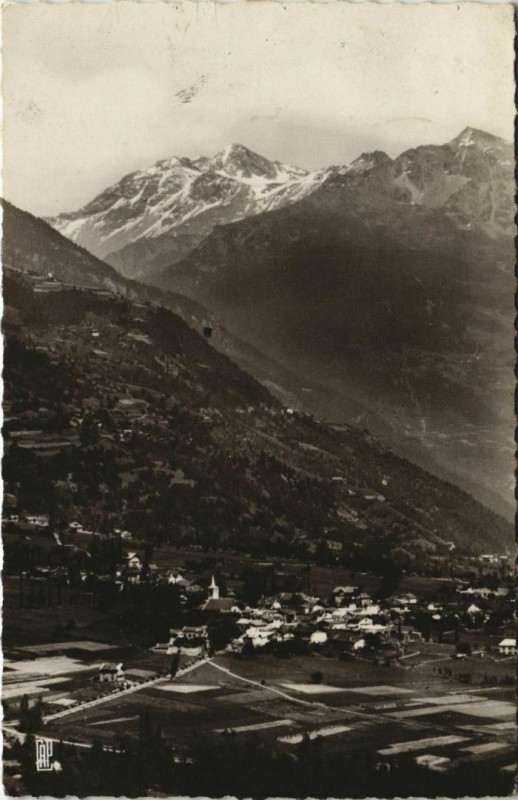 Carte postale ancienne Seez Vue Generale et le Pic d'Archeboc