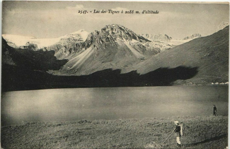 Carte postale ancienne Lac des Tignes à Tignes
