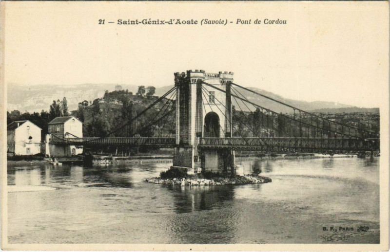 Carte postale ancienne Saint-Genix-d'Aoste Pont de Cordou