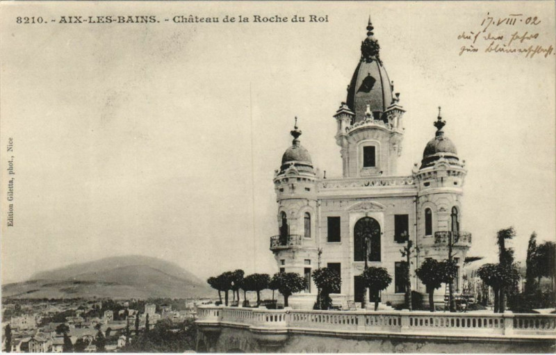 Carte postale ancienne Aix-les-Bains Chateau de la Roche du Roi à Aix-les-Bains