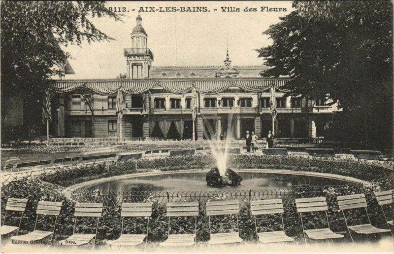 Carte postale ancienne Aix-les-Bains Villa des Fleurs à Aix-les-Bains