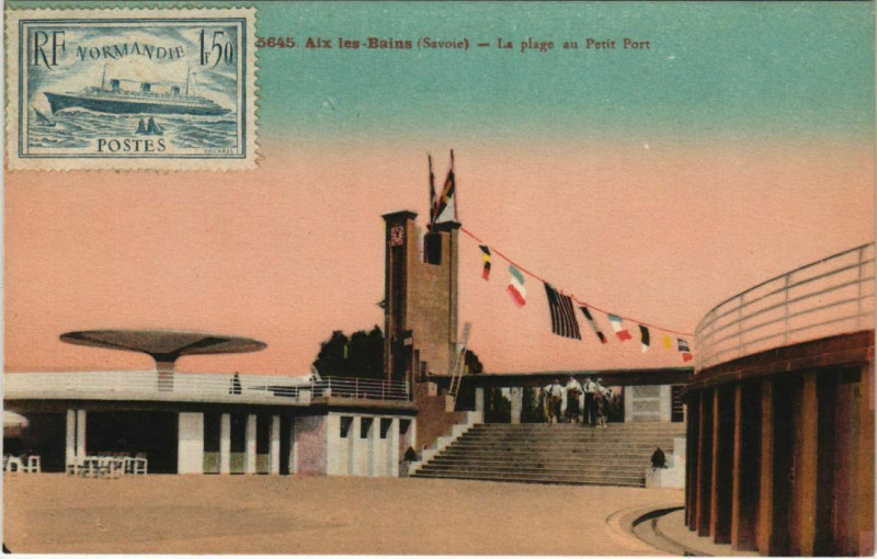Carte postale ancienne Aix-les-Bains La Plage au Petit Port à Aix-les-Bains