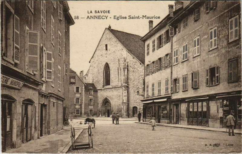 Carte postale ancienne Annecy Eglise Saint-Maurice