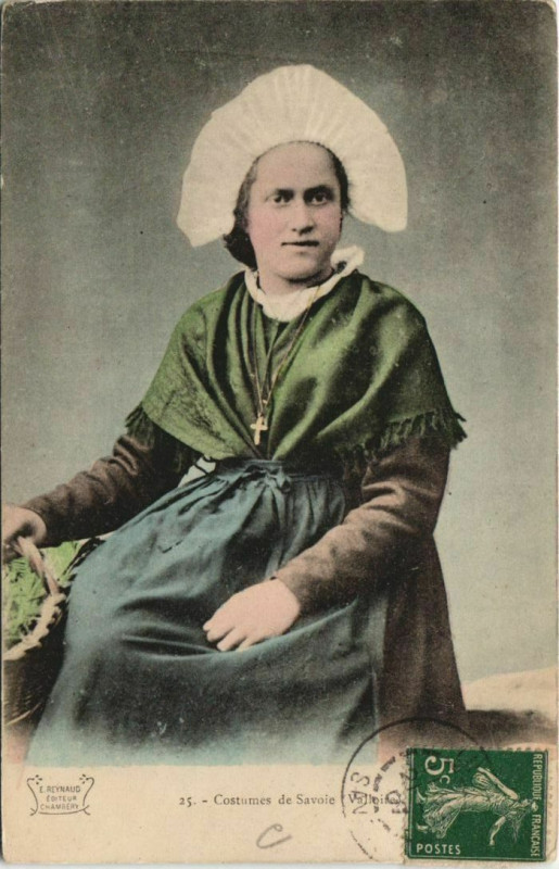 Carte postale ancienne Valloire Costume - Femme - Type à Valloire