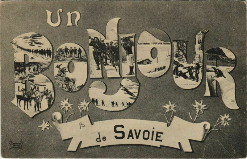 Carte postale ancienne Un Bonjour de Savoie - People - Types