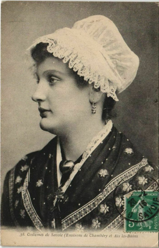 Carte postale ancienne Costumes de Savoie - Environs de Chambery et Aix-les-Bains à Aix-les-Bains