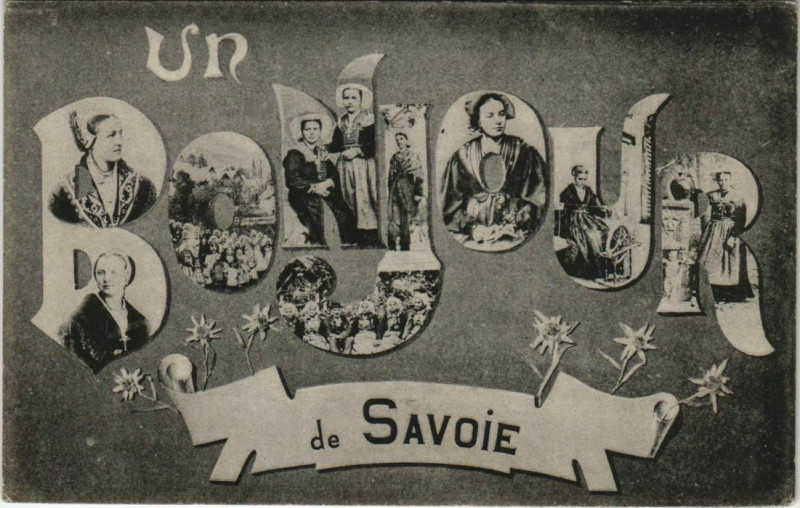 Carte postale ancienne Un Bonjour de Savoie - People - Types