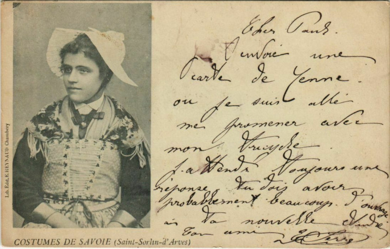 Carte postale ancienne Saint-Sorlin-d'Arves Costume - Femme - Type à Saint-Sorlin-d'Arves