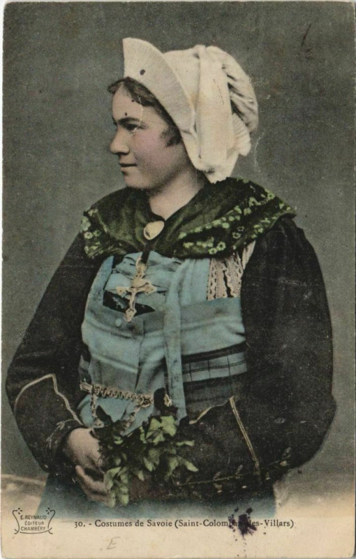 Carte postale ancienne Saint-Colomban-des-Villards Costume - Femme - Type à Saint-Colomban-des-Villards