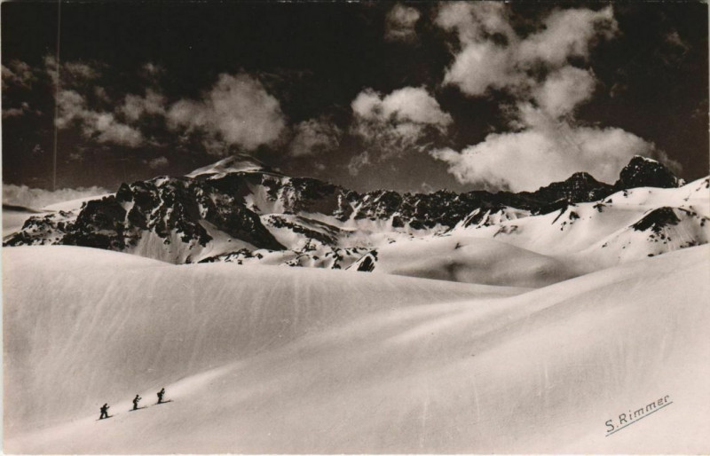 Carte postale ancienne Tignes Les Vallons du Chardonnet et du Col de la Tourne à Tignes