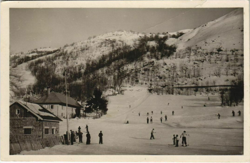 Carte postale ancienne Valloire Piste d'Exercice à Valloire