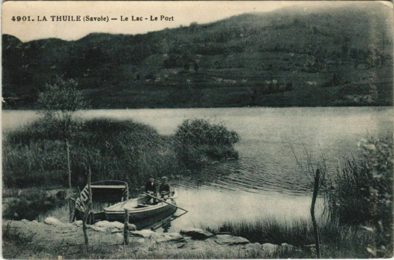 Carte postale ancienne La Thuile Le Lac - Le Port à La Thuile