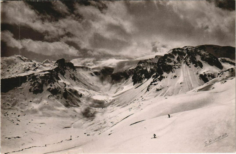 Carte postale ancienne Tignes Au Dessus du Lac de Tignes à Tignes