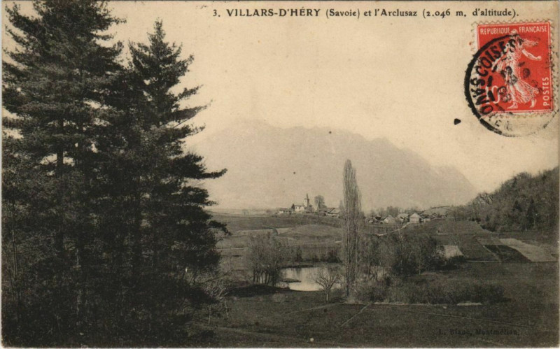Carte postale ancienne Villars-D'Hery et l'Arclusaz