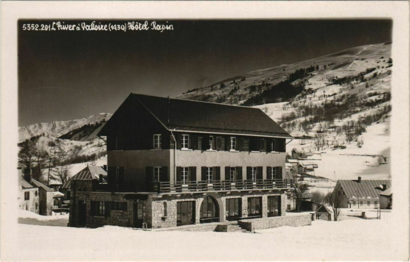 Carte postale ancienne Valloire L'Hiver a Valloire - Hotel à Valloire