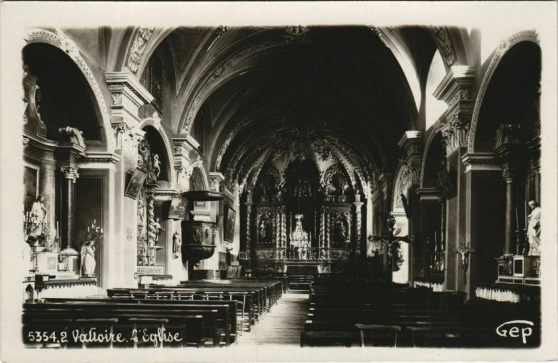 Carte postale ancienne Valloire L'Eglise à Valloire