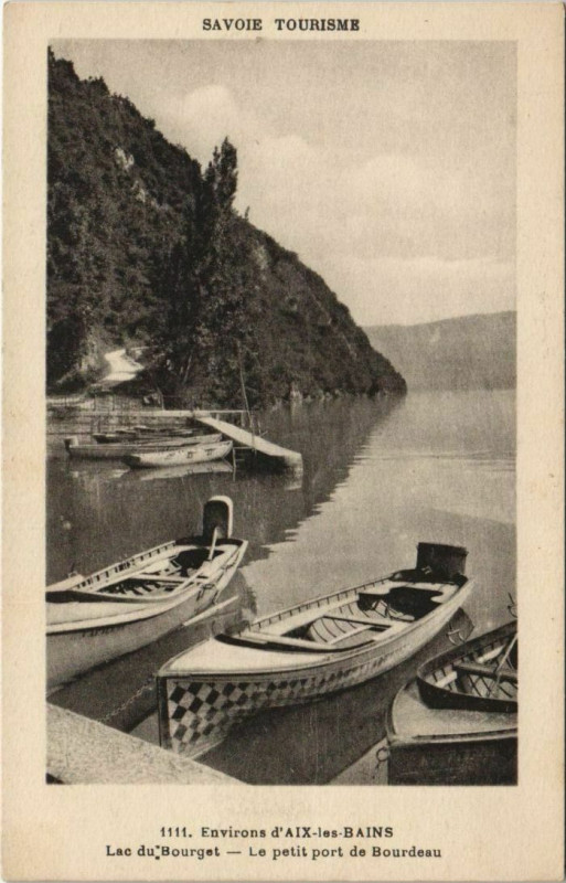 Carte postale ancienne Aix-les-Bains Env. - Lac du Bourget - Le Petit Port de Bourdeau à Aix-les-Bains