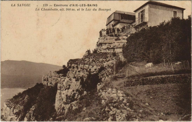 Carte postale ancienne Aix-les-Bains Environs - La Chambotte et le Lac du Bourget à Aix-les-Bains