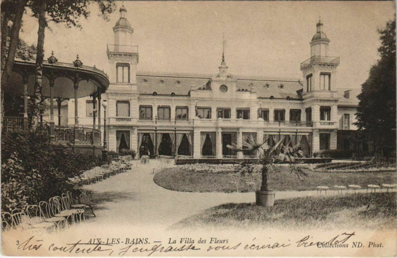 Carte postale ancienne Aix-les-Bains La Villa des Fleurs à Aix-les-Bains