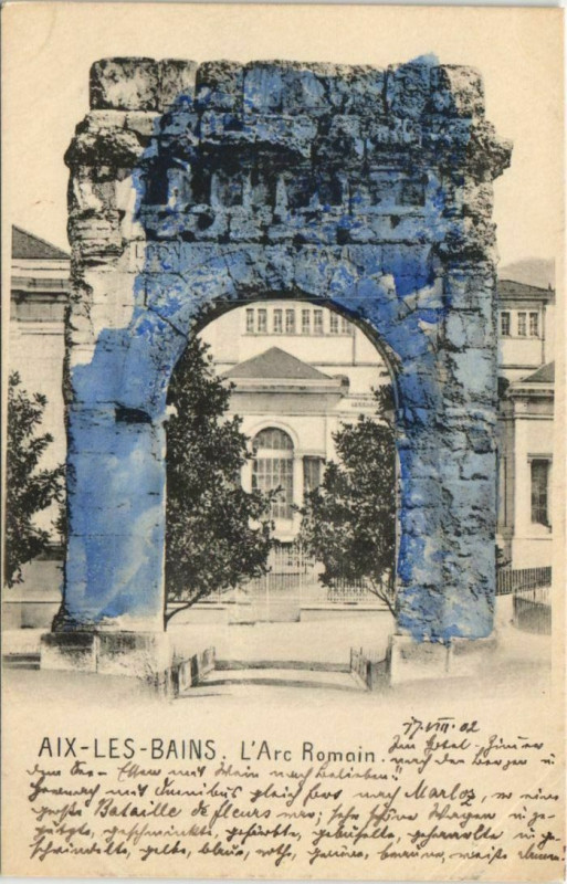 Carte postale ancienne Aix-les-Bains L'Arc Romain à Aix-les-Bains