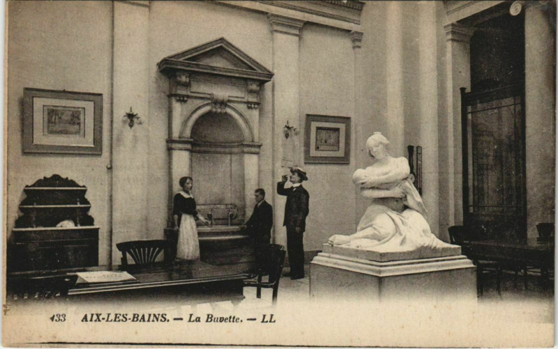 Carte postale ancienne Aix-les-Bains La Buvette à Aix-les-Bains