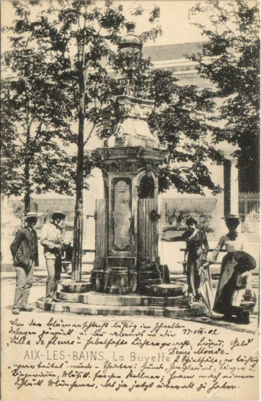 Carte postale ancienne Aix-les-Bains La Buvette à Aix-les-Bains