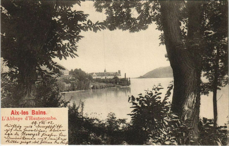Carte postale ancienne Aix-les-Bains L'Abbaye d'Hautecombe à Aix-les-Bains