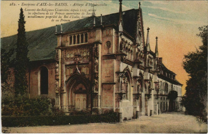 Carte postale ancienne Aix-les-Bains Environs - Abbaye d'Hautecombe à Aix-les-Bains