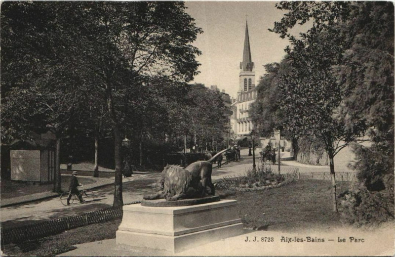Carte postale ancienne Aix-les-Bains Le Parc à Aix-les-Bains