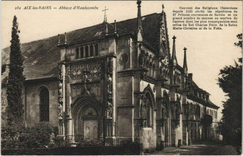 Carte postale ancienne Aix-les-Bains Abbaye d'Hautecombe à Aix-les-Bains