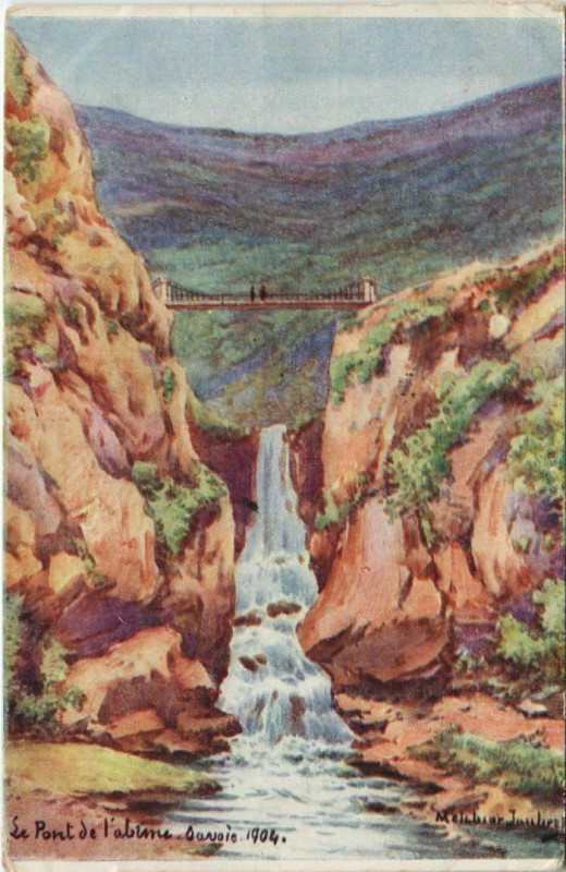 Carte postale ancienne Savoie - Bridge Scene