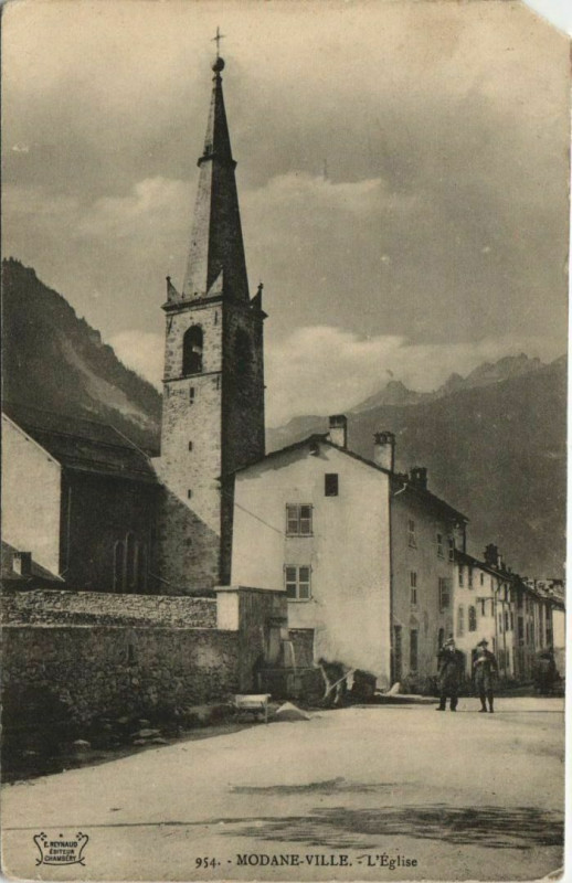 Carte postale ancienne Modane Modane-Ville - L'Eglise à Modane