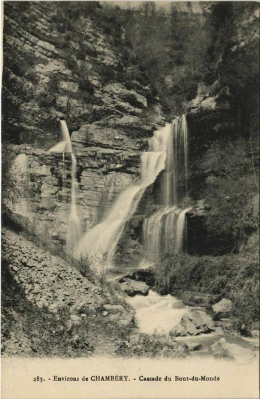 Carte postale ancienne Chambery Environs - Cascade du Bout-du-Monde