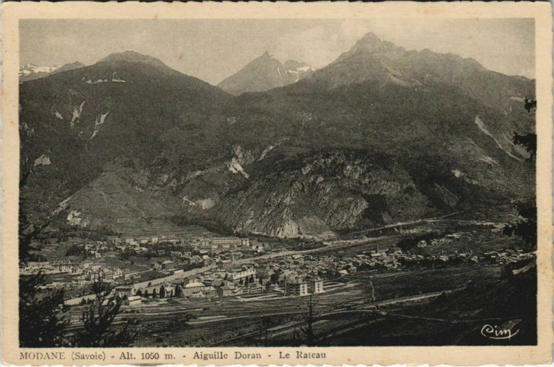 Carte postale ancienne Modane Aiguille Doran - Le Rateau à Modane