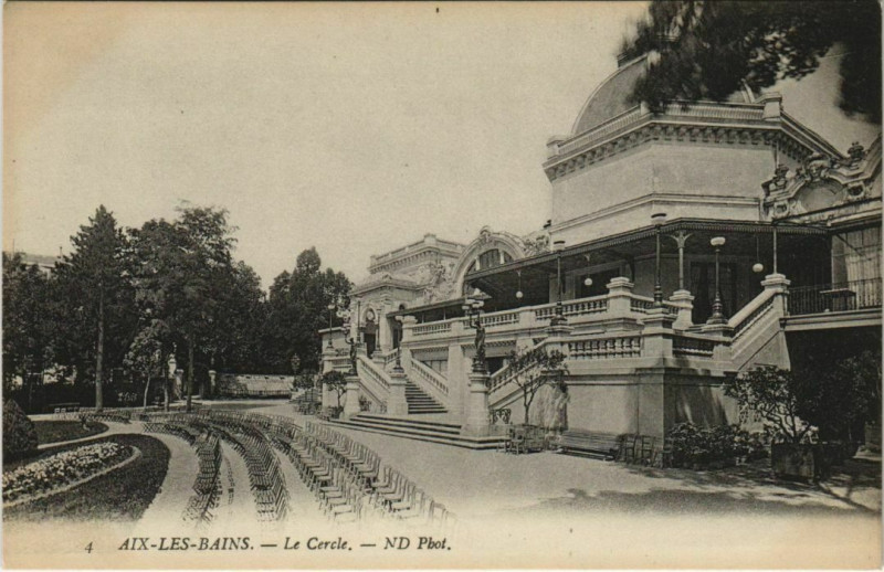 Carte postale ancienne Aix-les-Bains Le Cercle à Aix-les-Bains