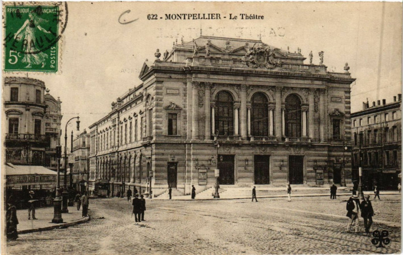 Carte postale ancienne Montpellier - La Théatre à Montpellier