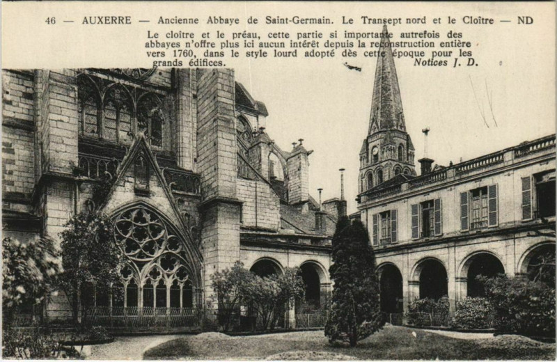 Carte postale ancienne Auxerre Ancienne Abbaye St.Germain France à Auxerre
